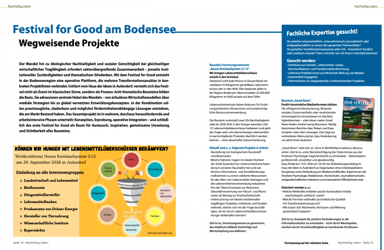 Artikel festival for good